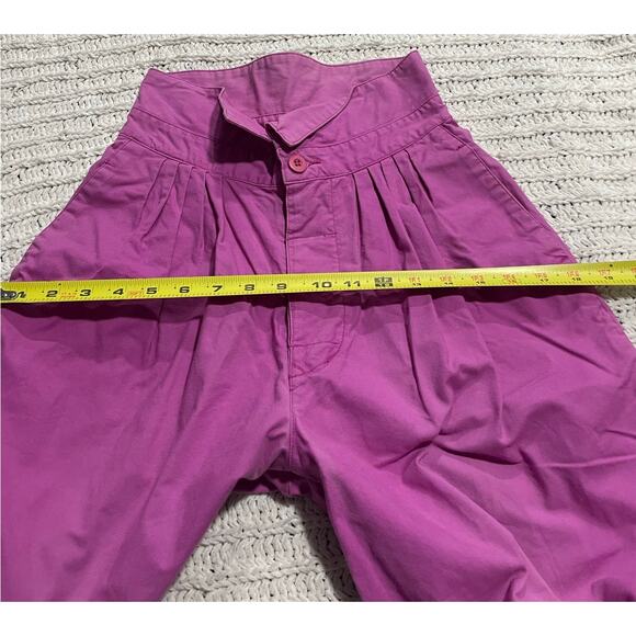 VTG Unionbay Barrel Leg Pants Button 100% Cotton Womens Sz 9 Pink *Discoloration - Picture 5 of 16